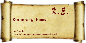 Körmöczy Emma névjegykártya